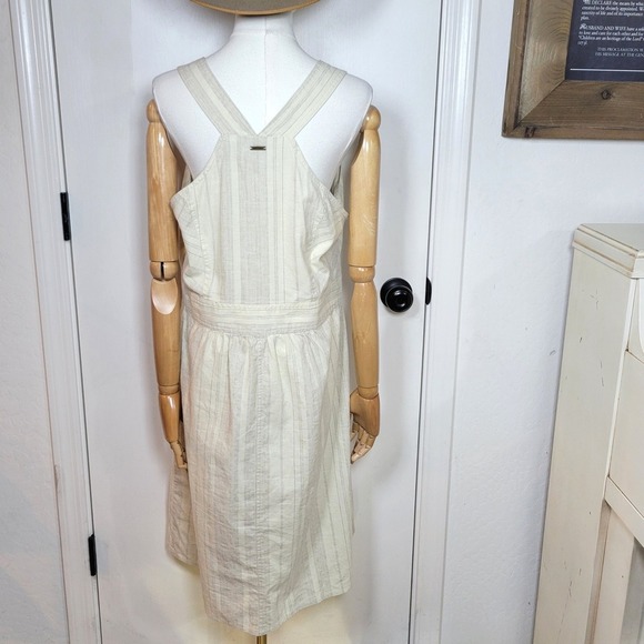 Prana Grace Trail Dress L Organic Cotton Hemp Blend Midi Travel Adventure Work - Picture 7 of 10